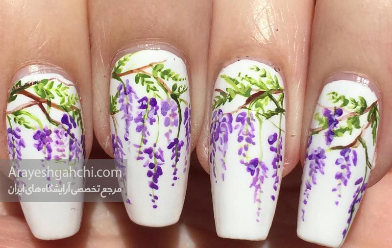 لاک طرح گل اقاقیا 