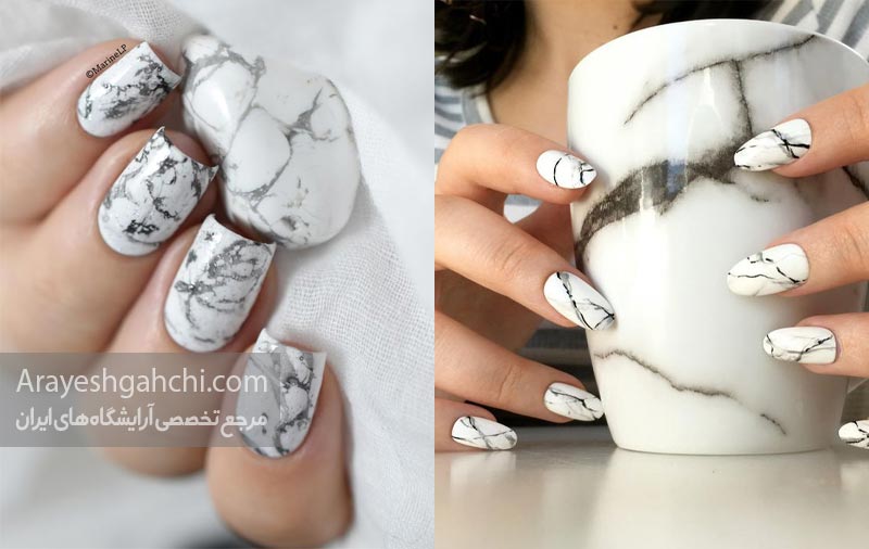 لاک طرح سنگ مرمر