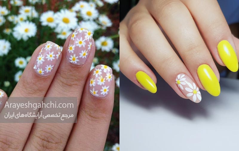 مدل لاک طرح بابونه