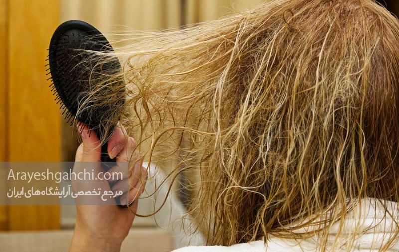 موی آسیب دیده از دکلره